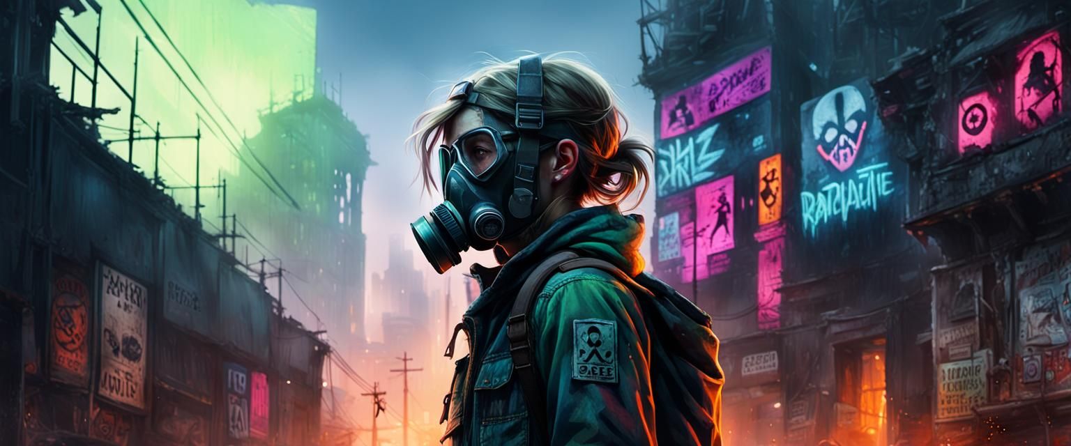 Gritty Post-Apocalyptic Survivor in Hyperrealistic Concept A...