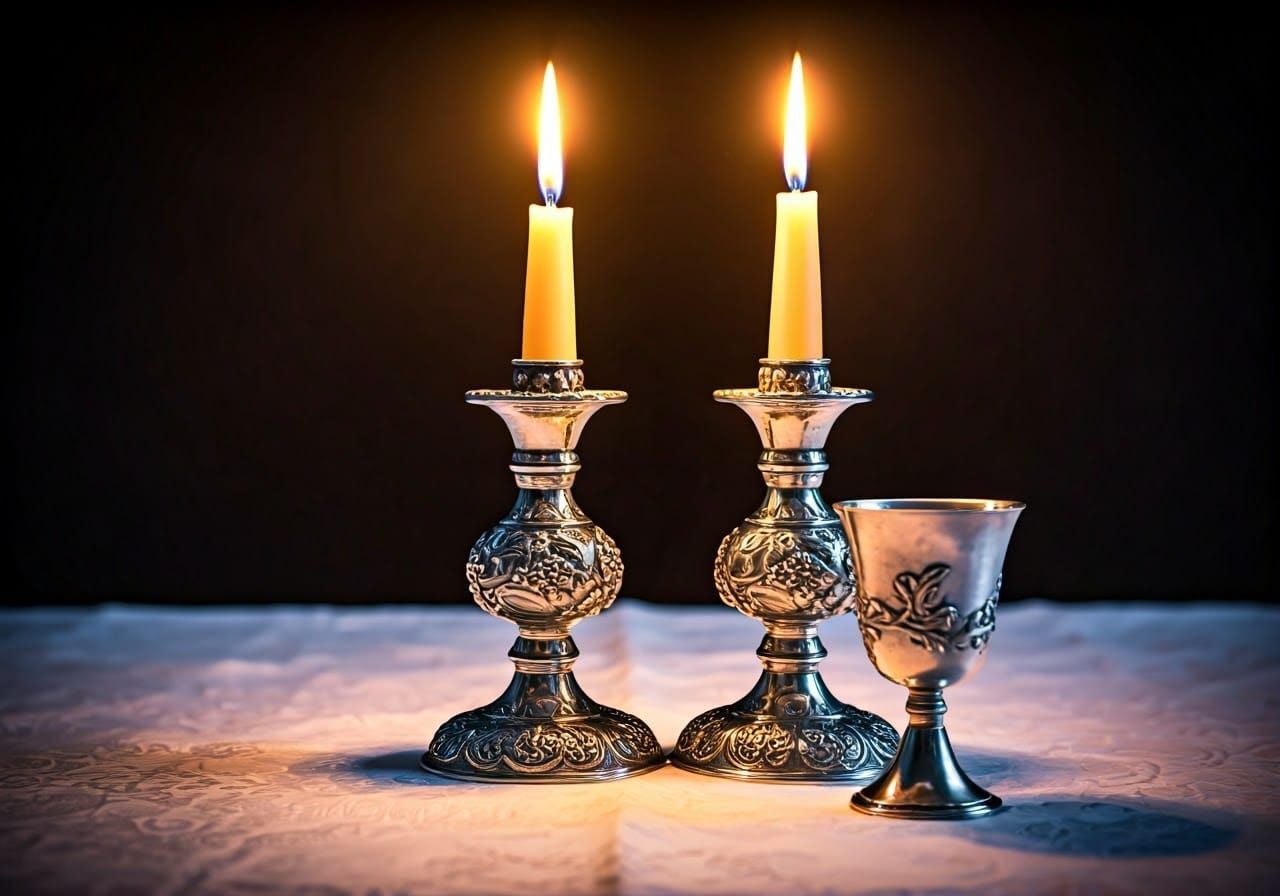 Traditional Shabbat Setting in Photorealistic Detail