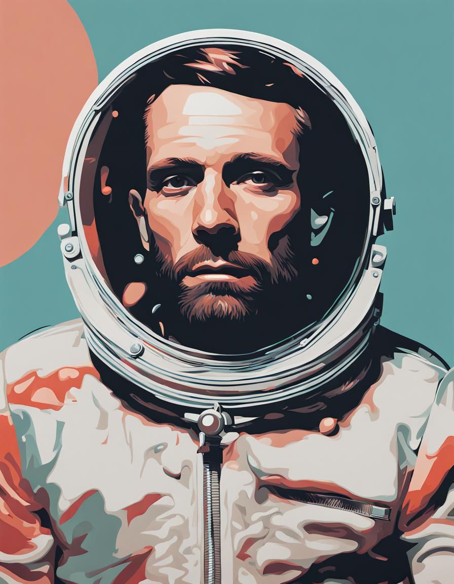 Hyperrealistic Still Life Portrait: First Man on Jupiter