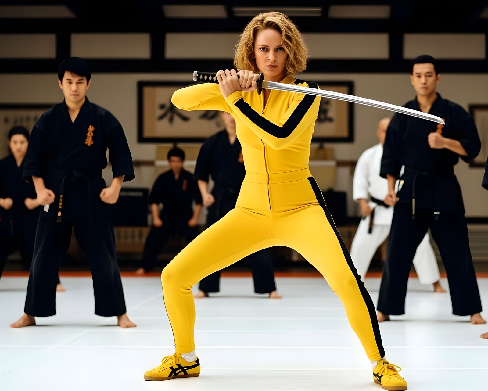 Beatrix Kiddo: Assassin in Futuristic Japanese Pop Art