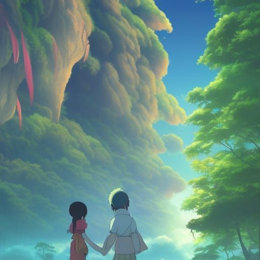 Avatar in Studio Ghibli Anime Style