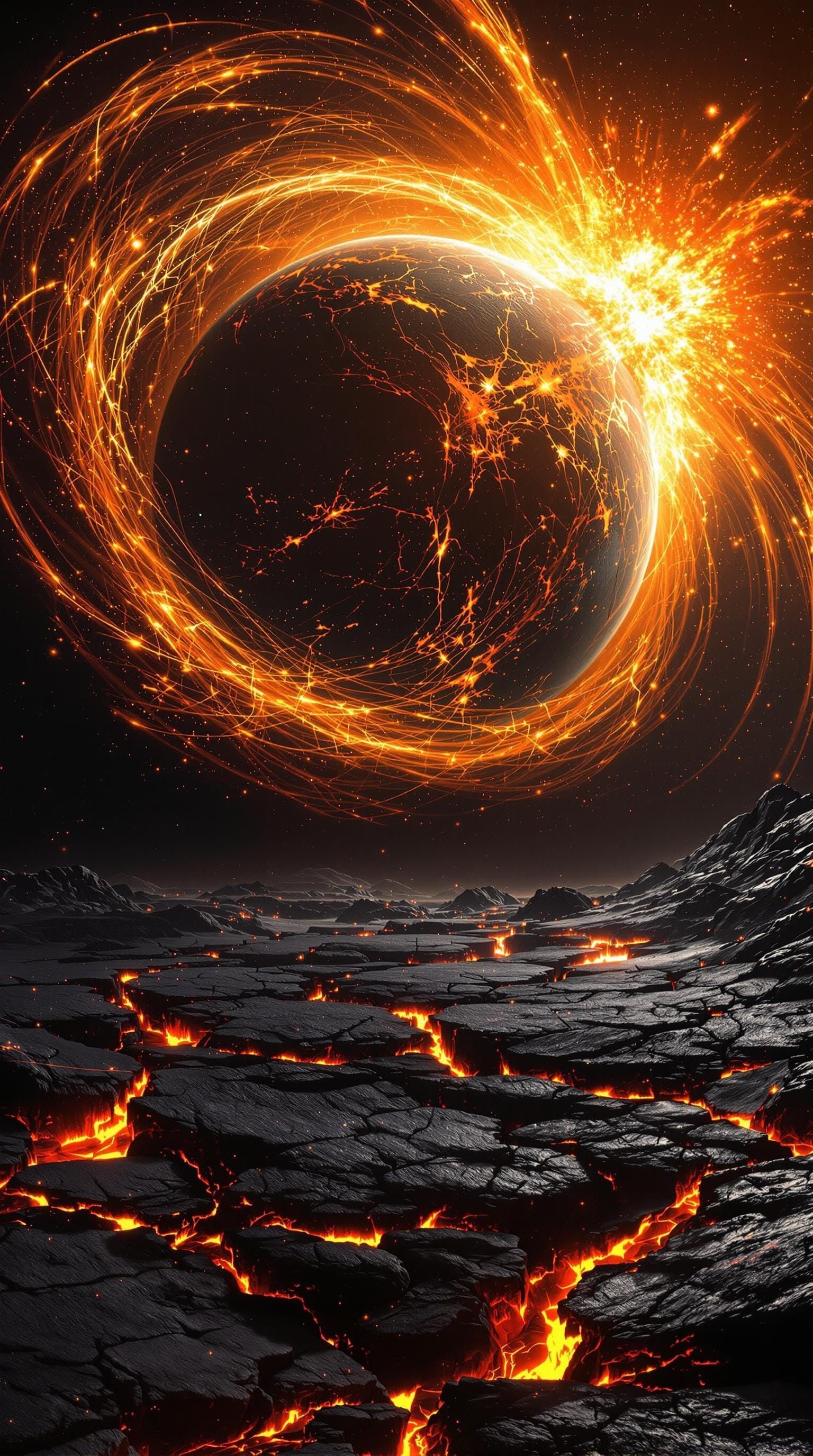 Molten Cosmic World Unveiled in Swirling Plasma