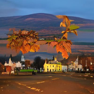 Peaceful Autumn Evening Landscape at Dusk