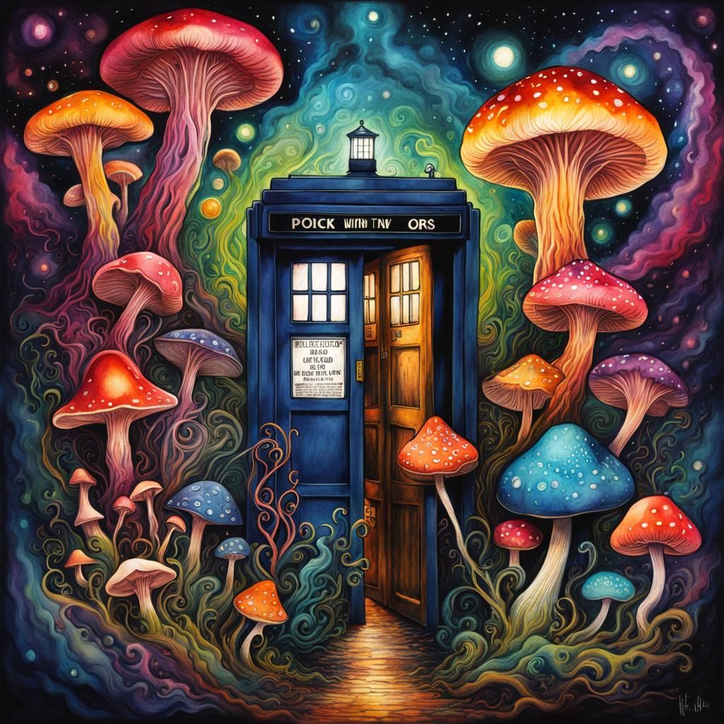 Psychedelic Lovecraftian Time Lord in a Dreamscape