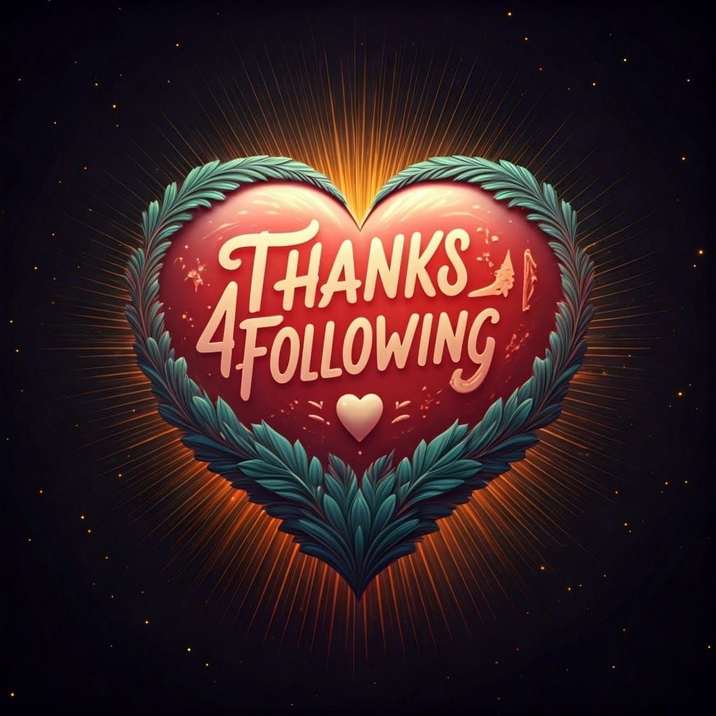 Vibrant Thanks 4 Following Heart in Mystical Style