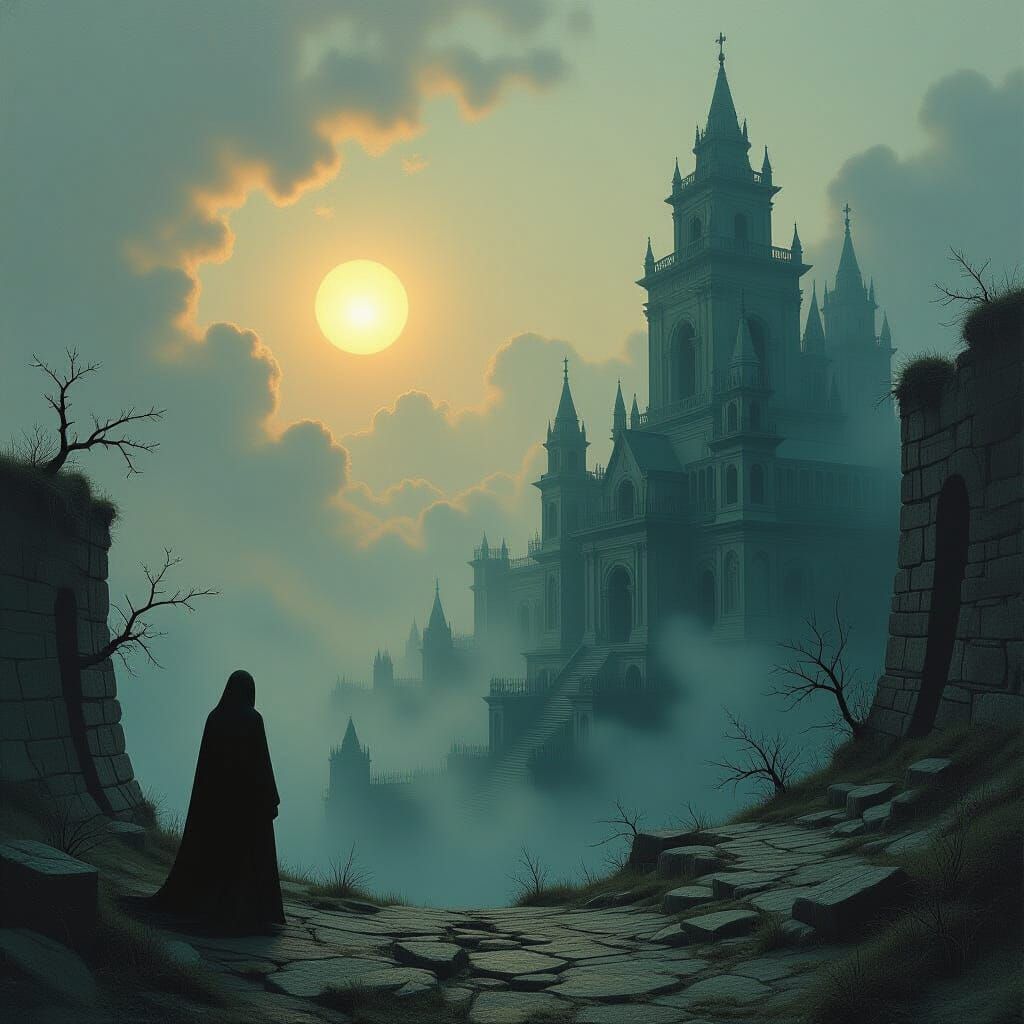 Surreal Dark Landscape Inspired by Beksinski