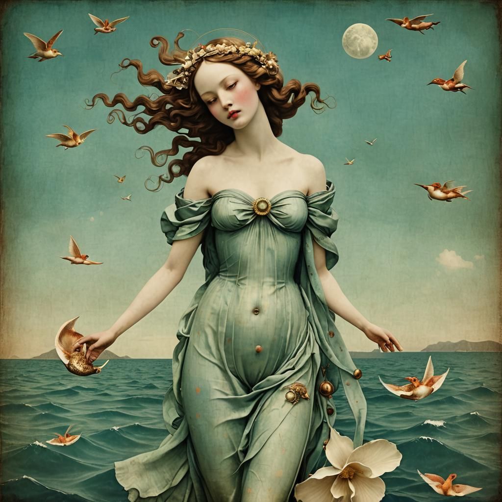 Birth of Venus: A Catrin Welz-Stein Inspired Artwork