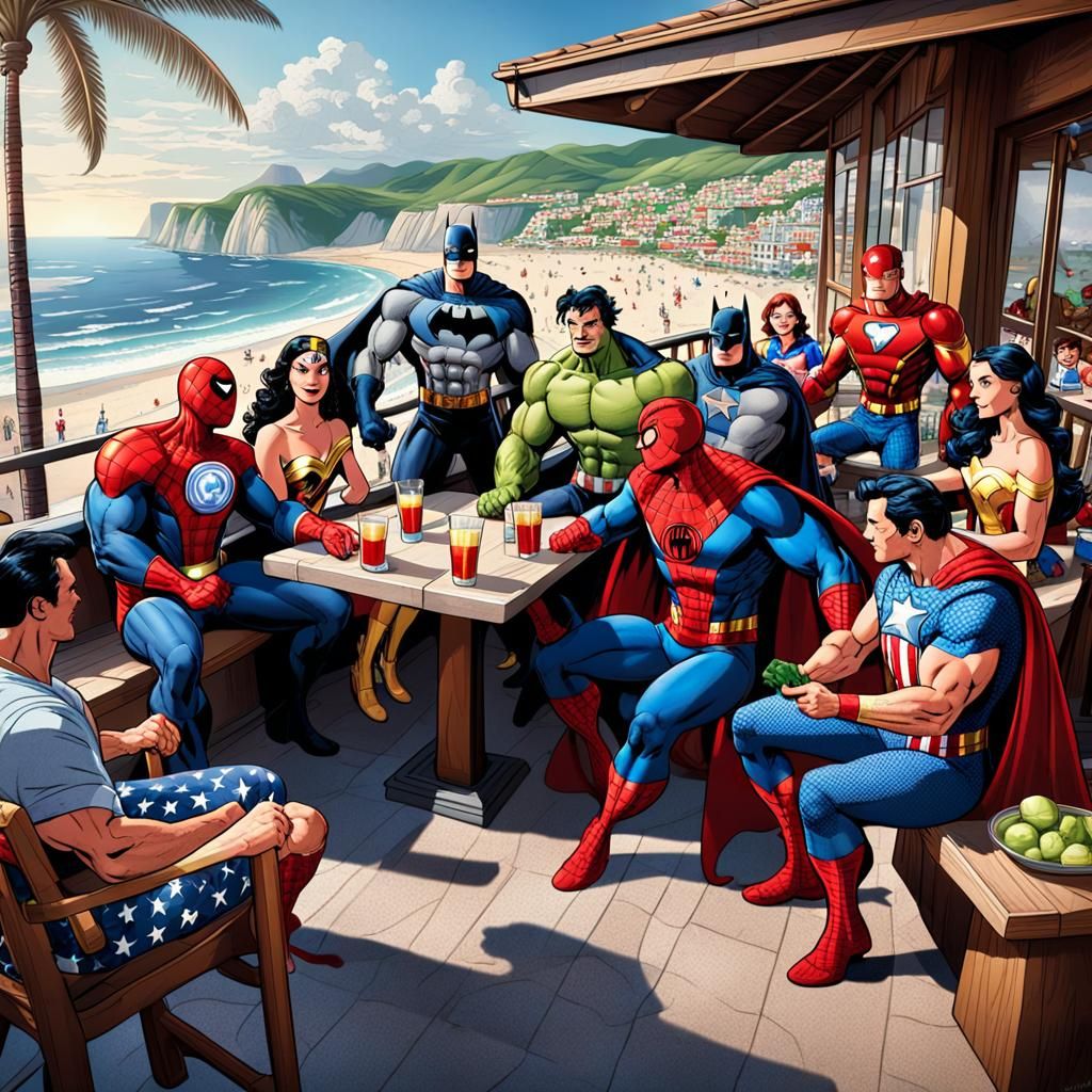 Superheroes on Vacation