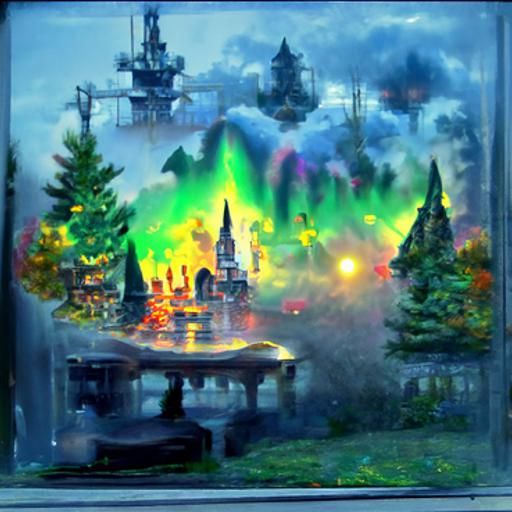 Radioactive Puzzle Piece: Ethereal Fantasy in Mist