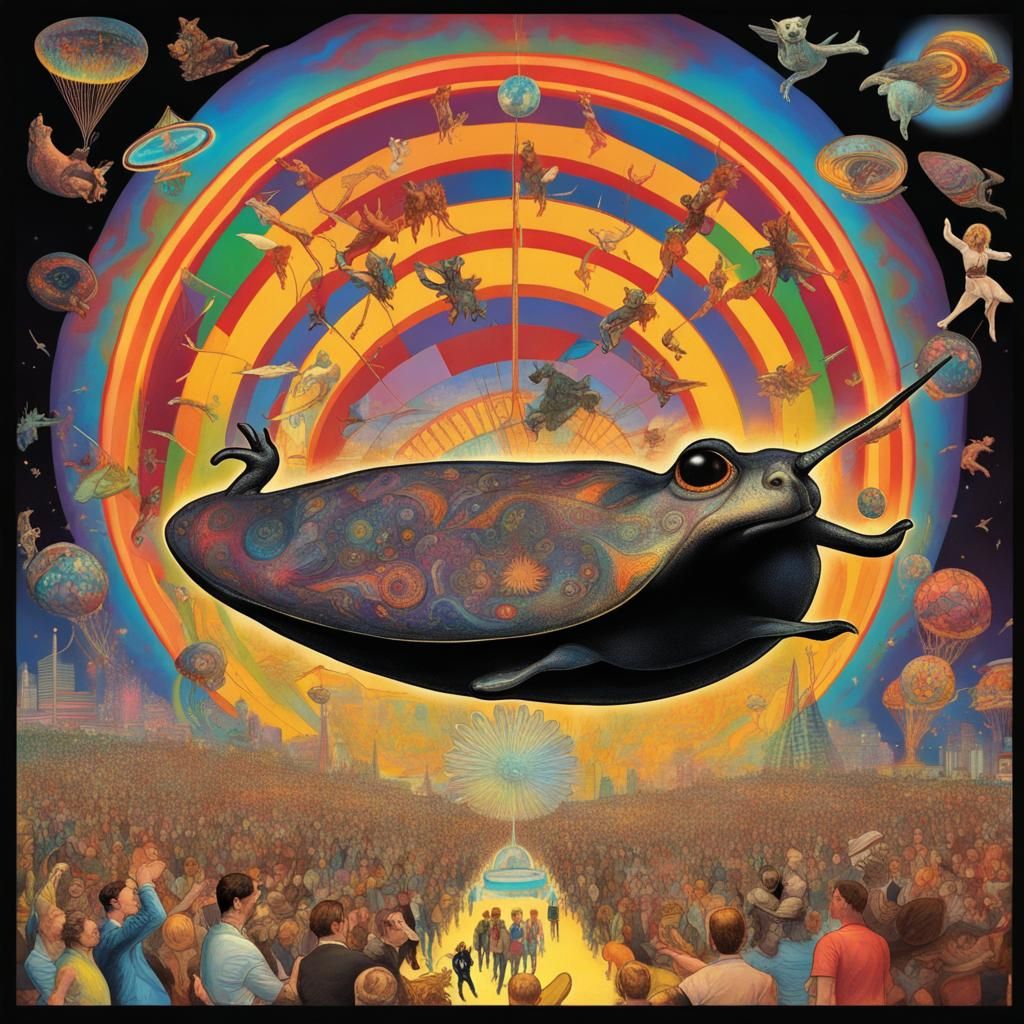 The psychedelic slug flying over the world's fair III