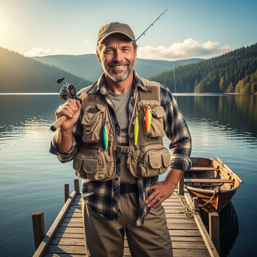 Fisherman on Dock at Golden Hour