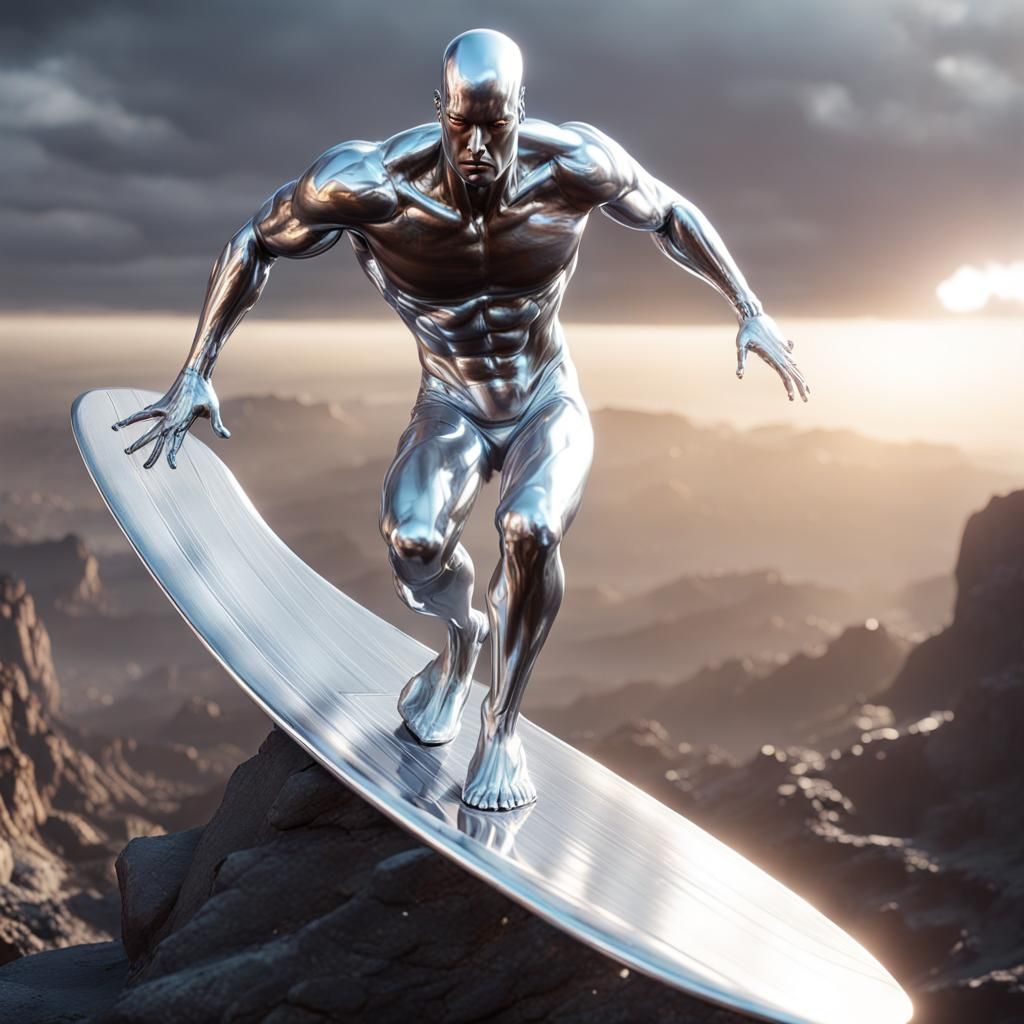 Silver Surfer 3D Game Cinematic Render