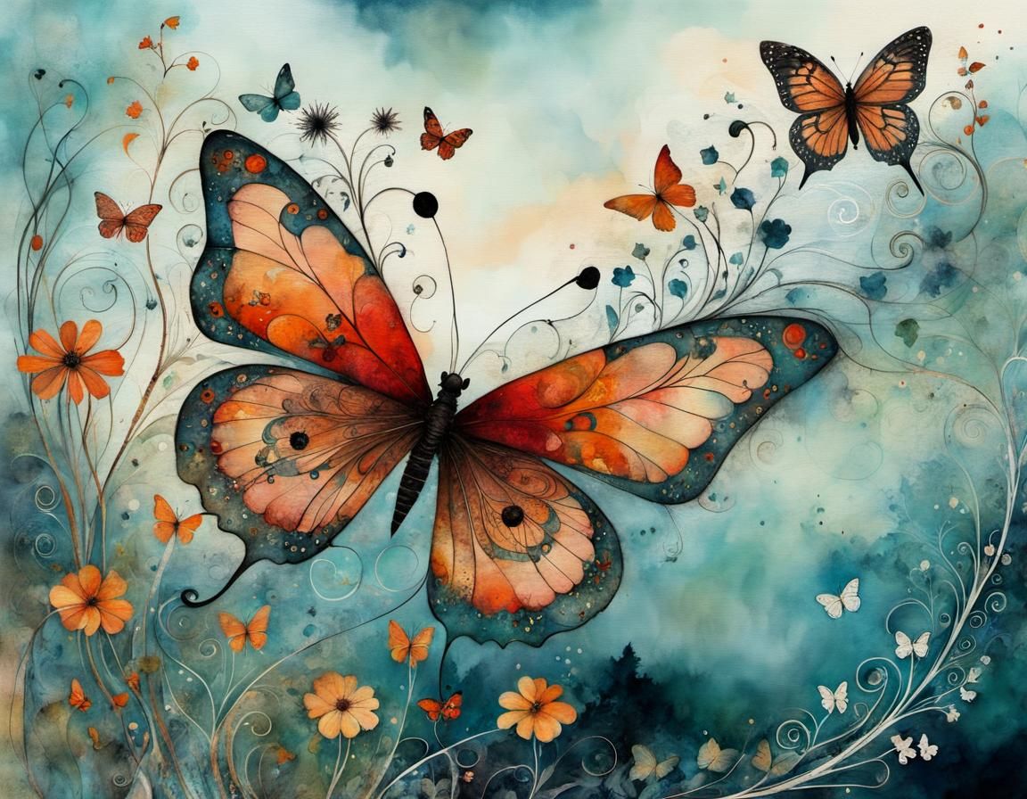 California Wildfire Superbloom with Butterflies: Swedish Fol...