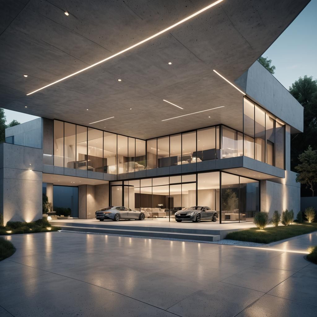 Sleek Minimalist Luxury Villa in Prague: Architectural Rende...