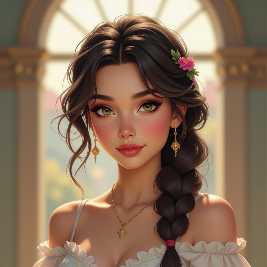 Pixie Portrait: Detailed Concept Art with Dynamic Lighting