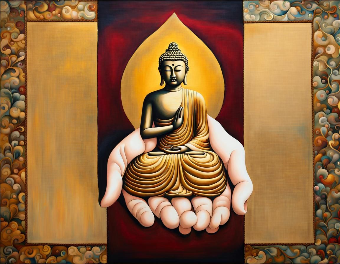 Buddha blessing hand