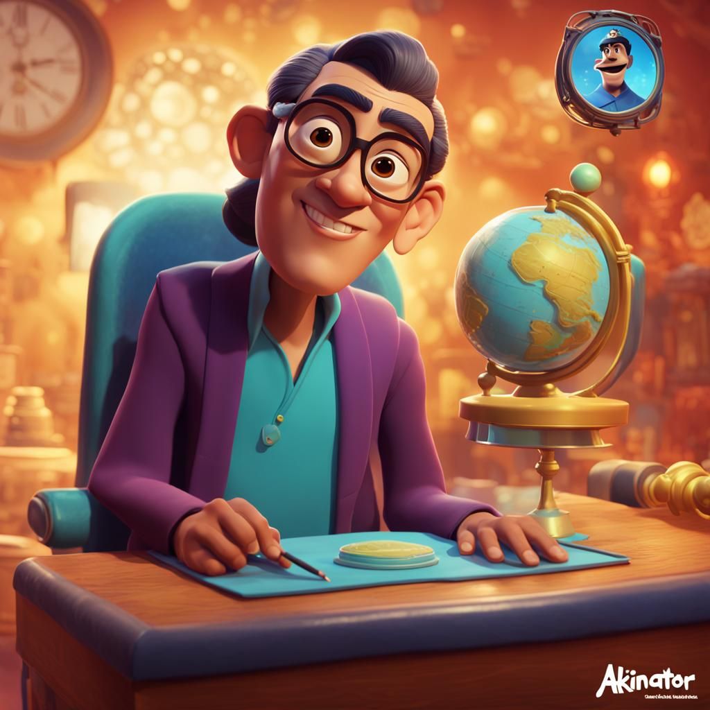Akinator as Pixar Character in 3D Digital Art