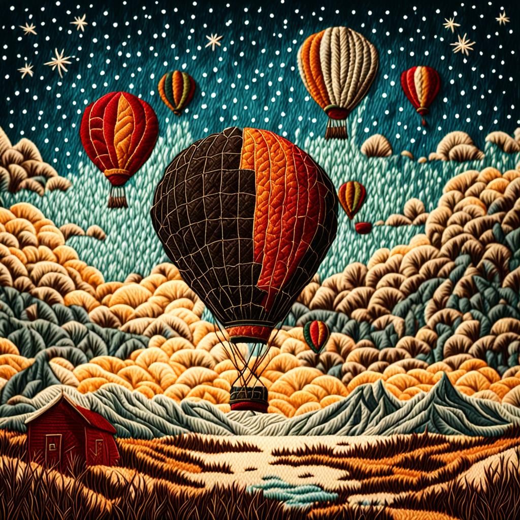 Detailed Embroidery Art with Intricate Stitches