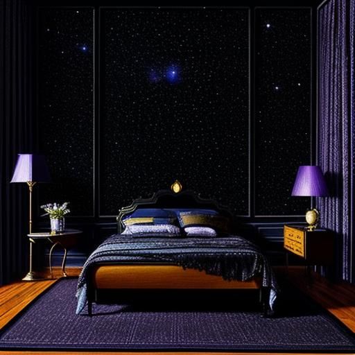Night Sky Bedroom Hideaway in Art Deco Style