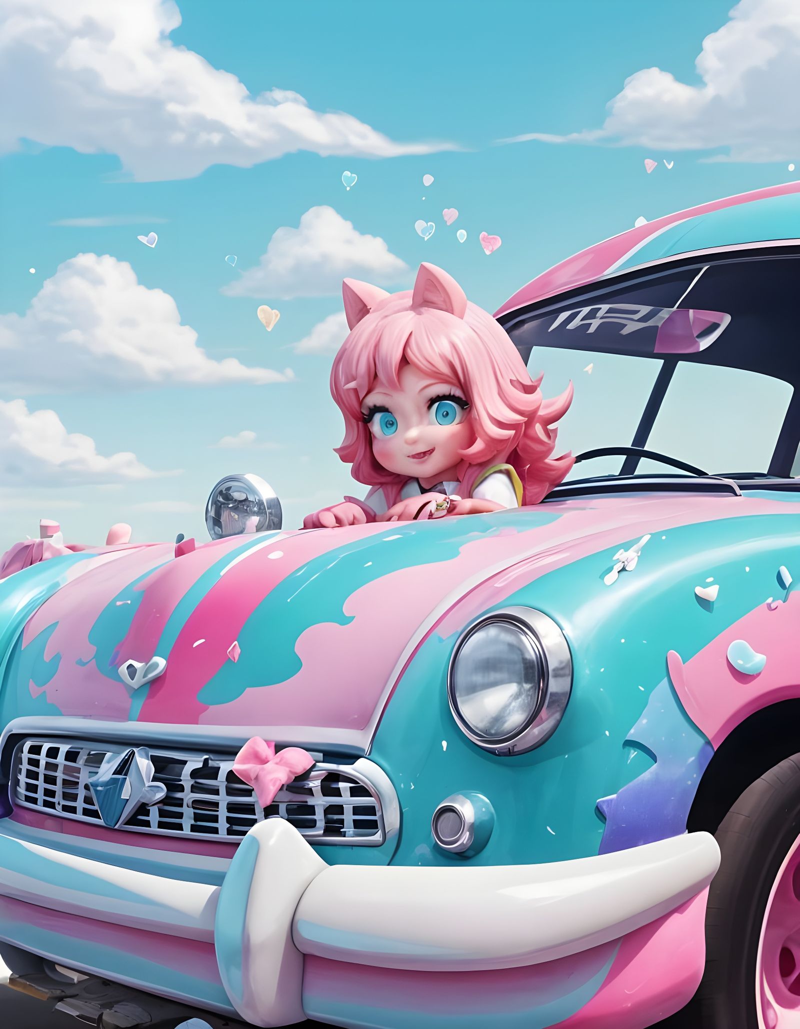 Peppermint Race Car Driver at Candy Store