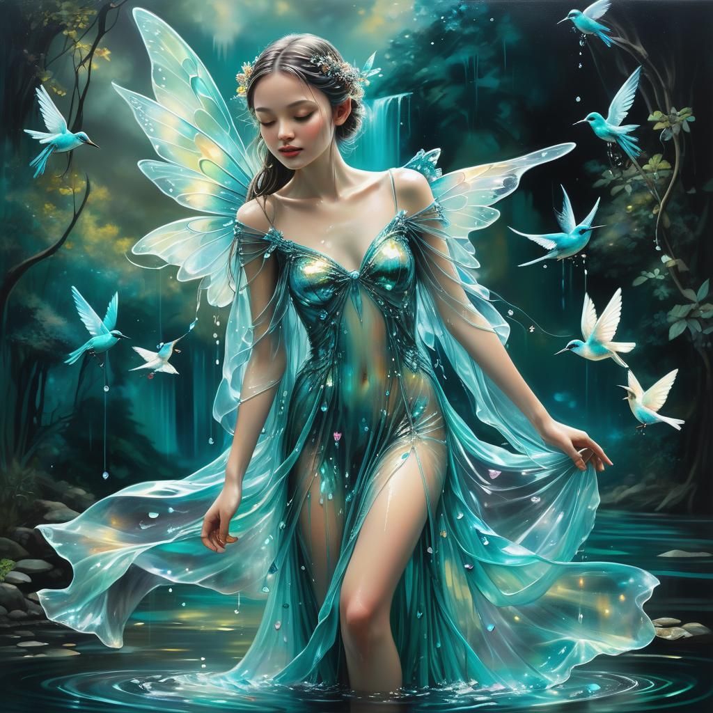 Ethereal Fairy Portrait in Dreamlike Fantasy Art