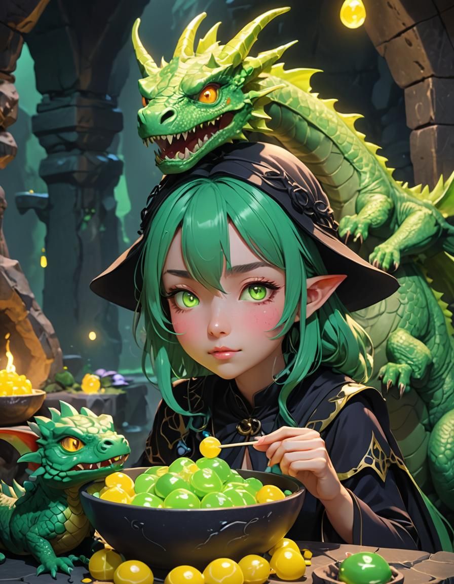 WITCH MAKING A LOLIPOP II