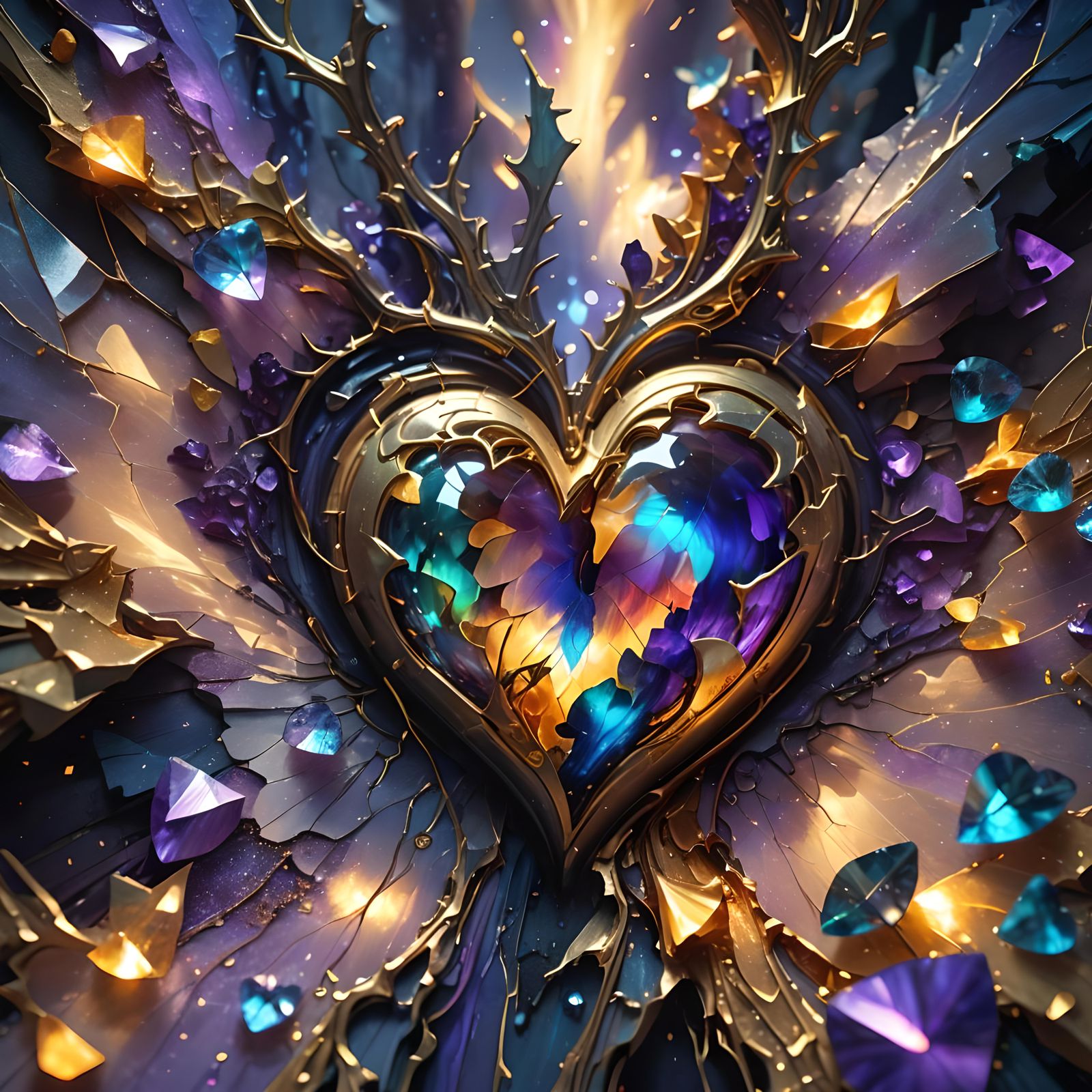 Fractured Heart: Detailed Fantasy Concept Art