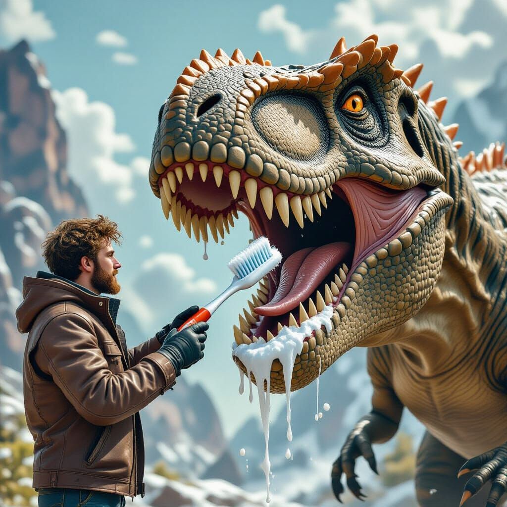 Brushing a T-Rex's Teeth: Fantasy Matte Painting