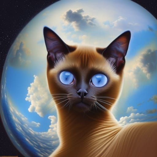 Earth Through Siamese Cat Eyes: Surreal Vision