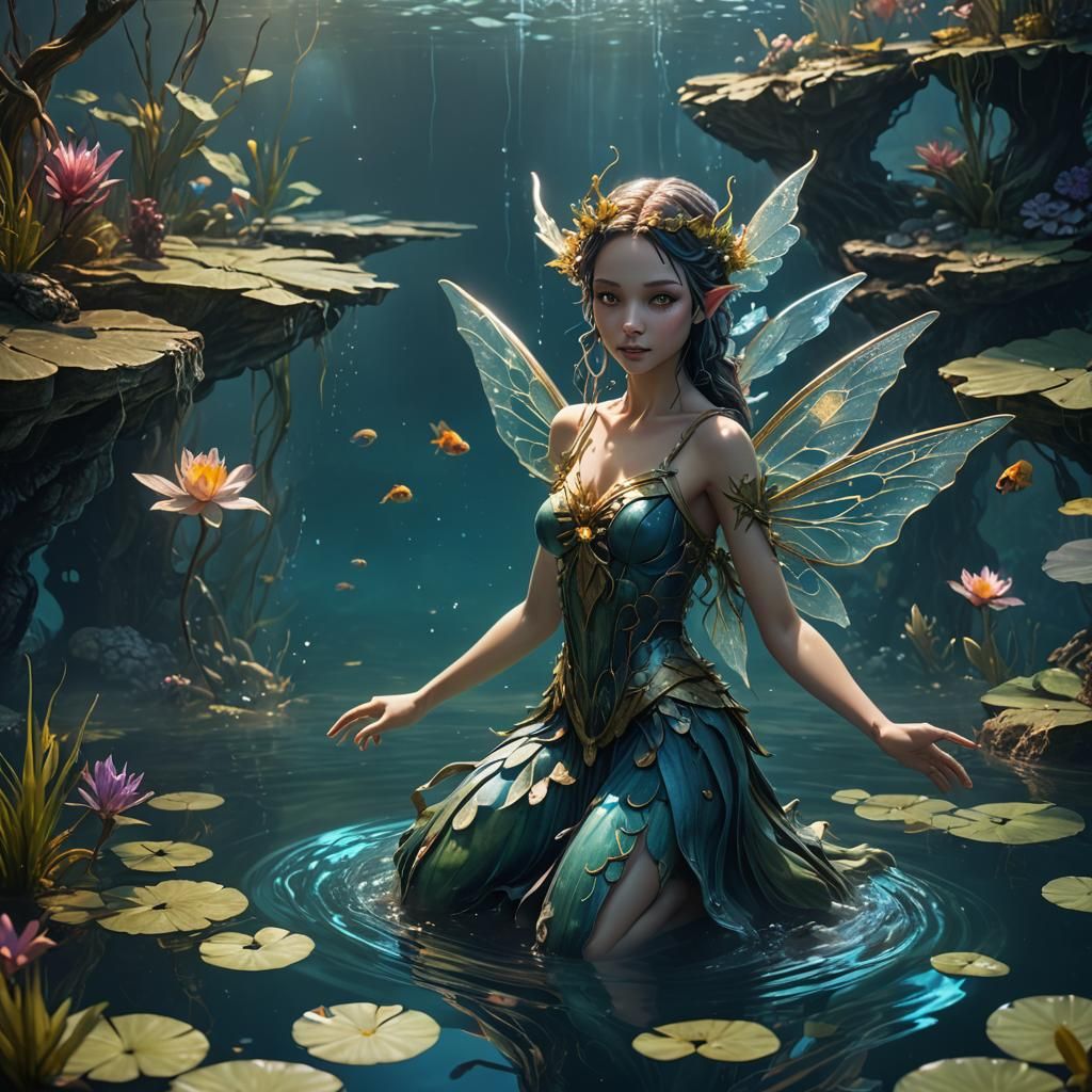 Underwater Water Fairy Fantasy Concept Art