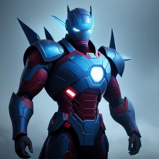 High-Tech Fantasy Armor in a Mystical Setting