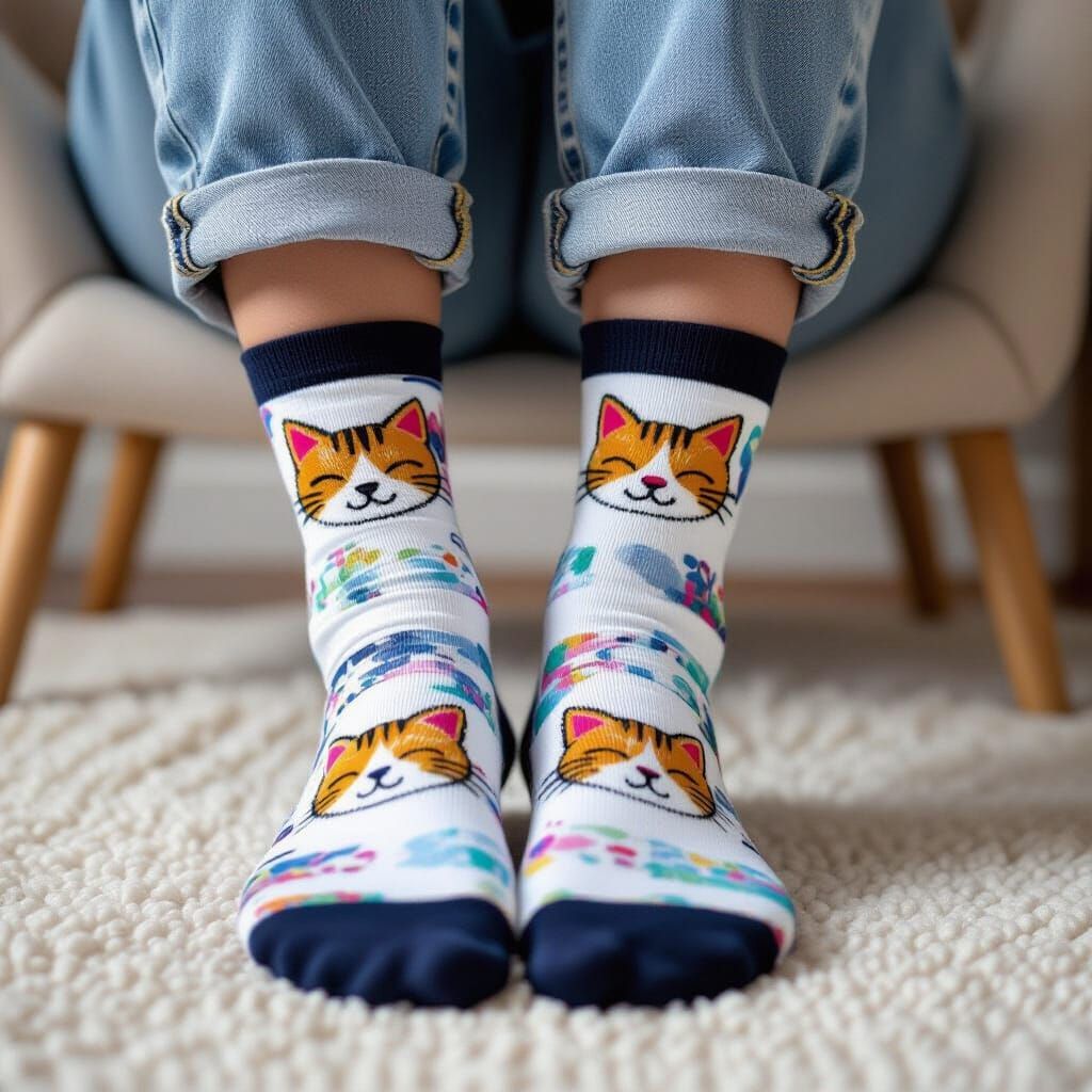 Anime Character in Anklet Socks Illustration