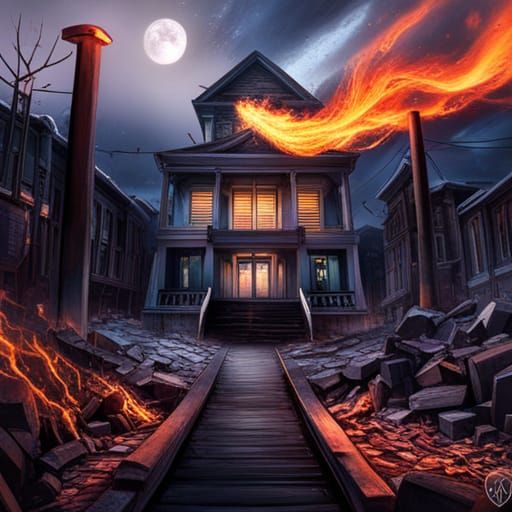 Girl with Fiery Eyes: Hyperdetailed Mixed Media Art