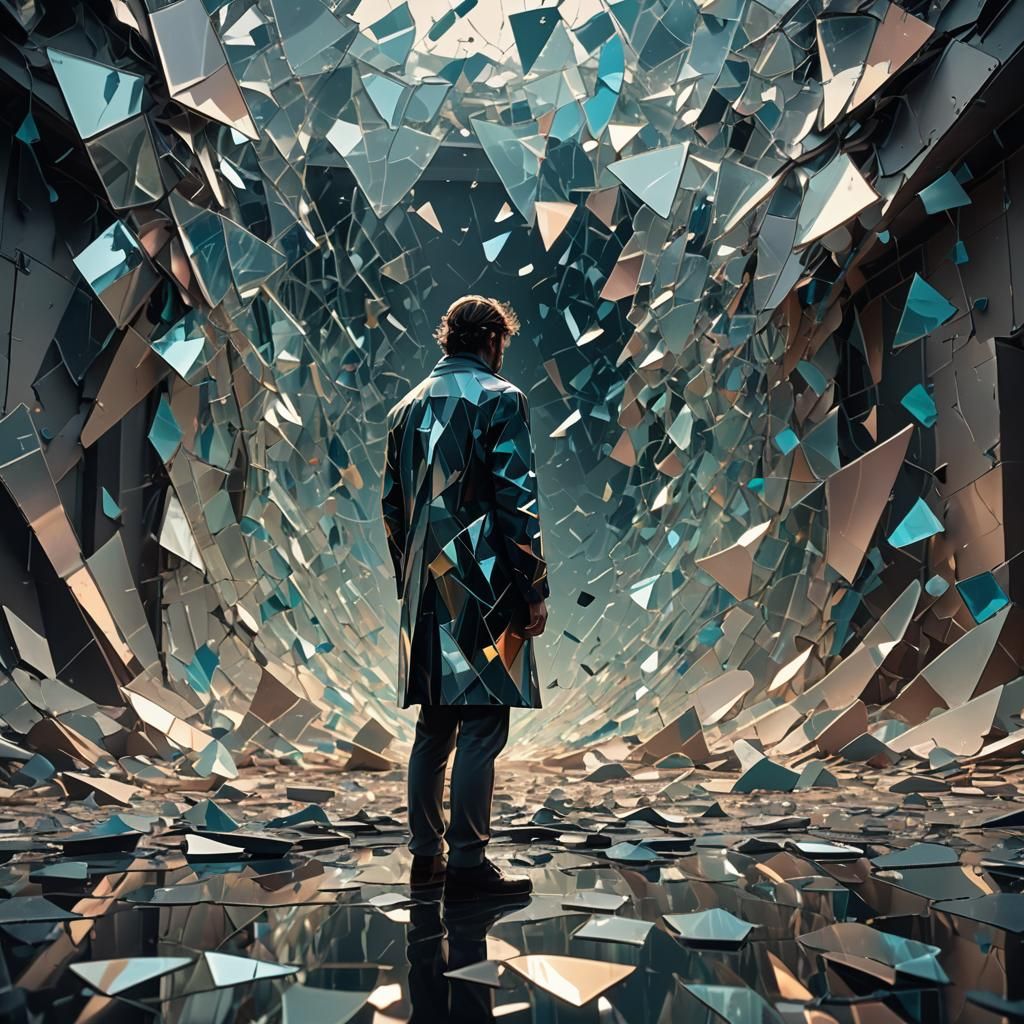 Fragmented Mind in Shattered Surreal Reality