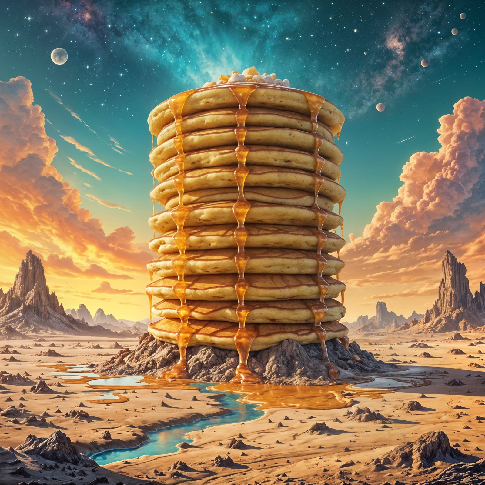 Colossal Pancakes on Alien Planet: Fantasy Concept Art