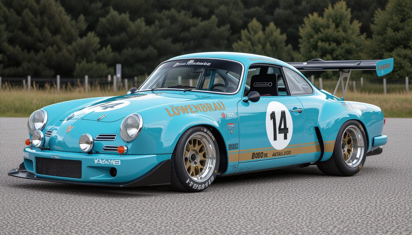 Retro-Modern VW Karmann Ghia GT3 Race Car