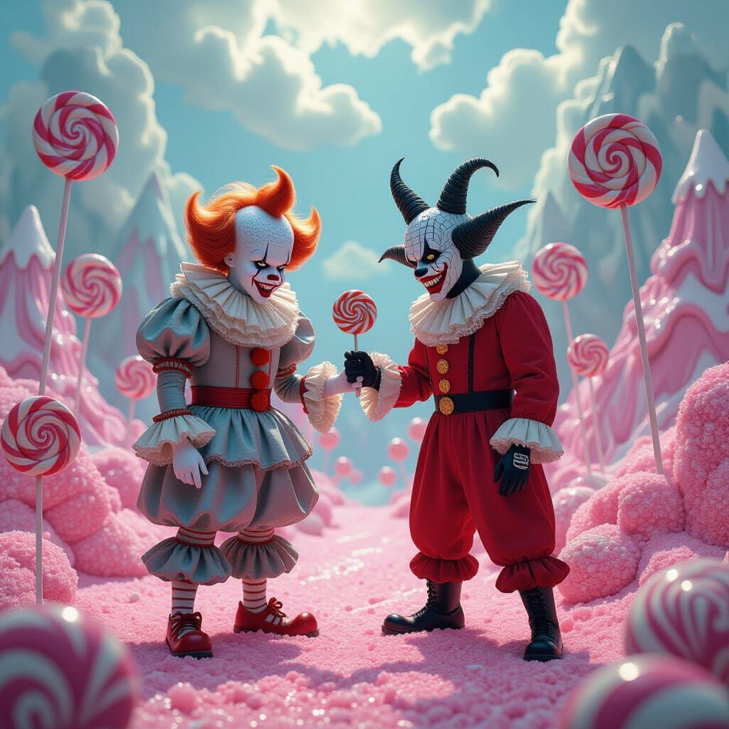 Pennywise and Freddy Kruger in Candyland Showdown