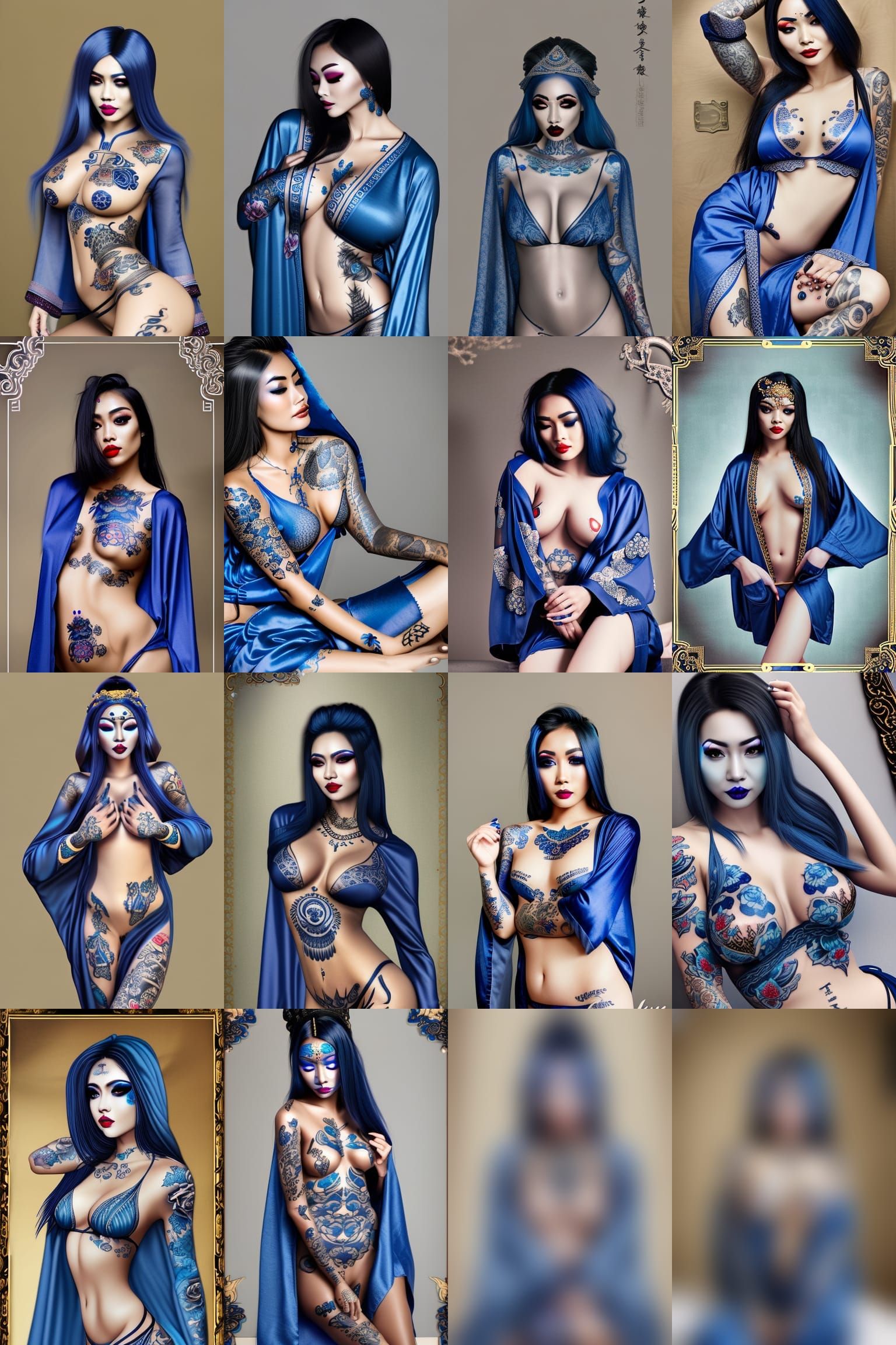 Gorgeous Tattooed Palden Lhamo in Ornate Jewels