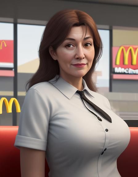 Woman , McDonald's mom,8k resolution concept art portret
