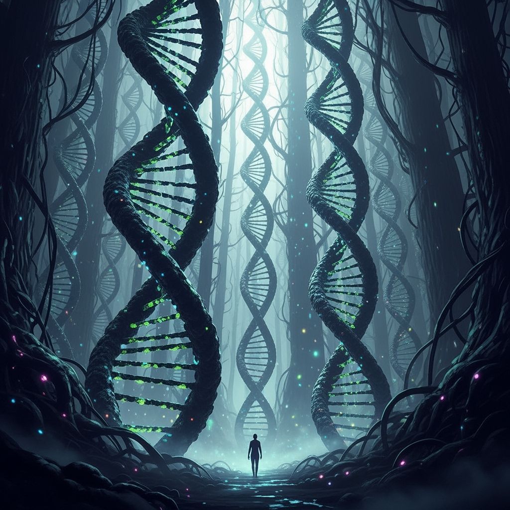 Ethereal DNA Forest of the Future