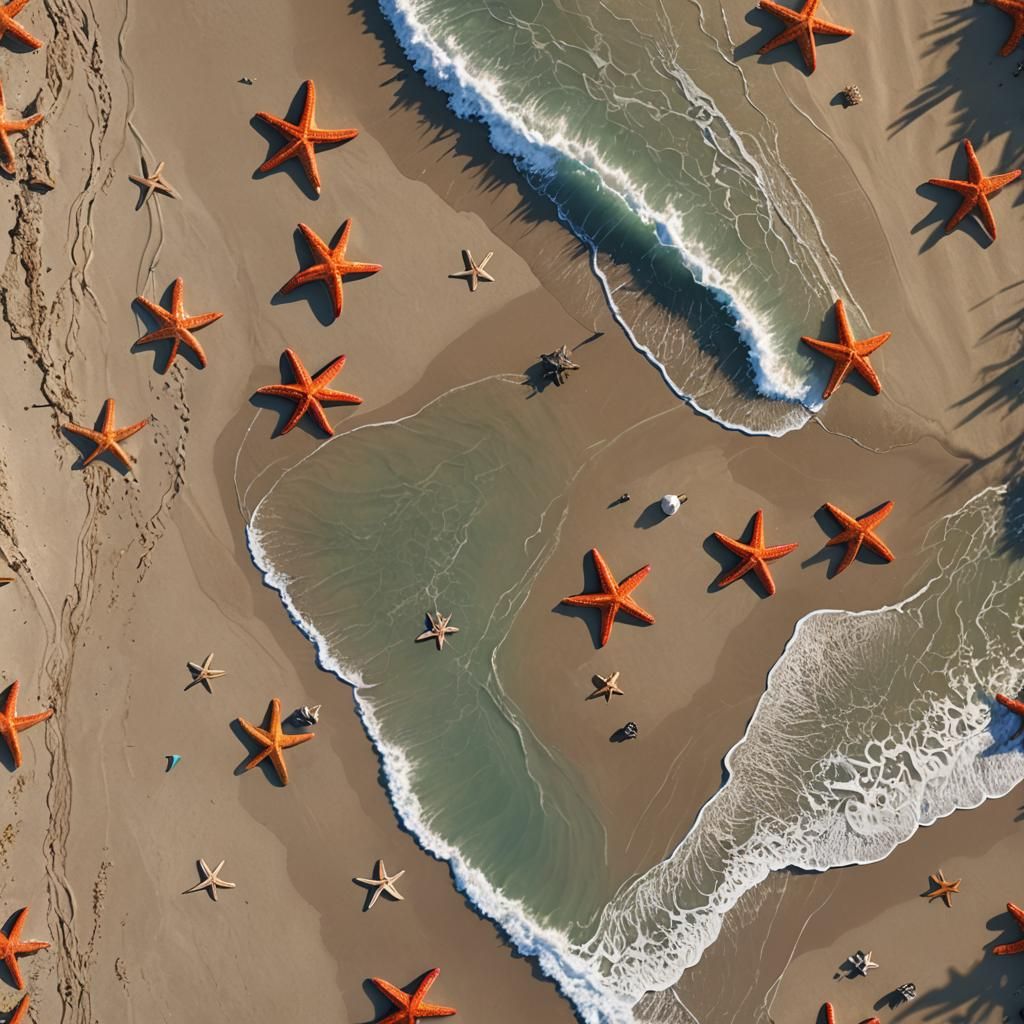 Surfers and Starfish: Detailed Matte Painting