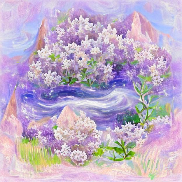 Lilac Fantasy in Post-Impressionist Style