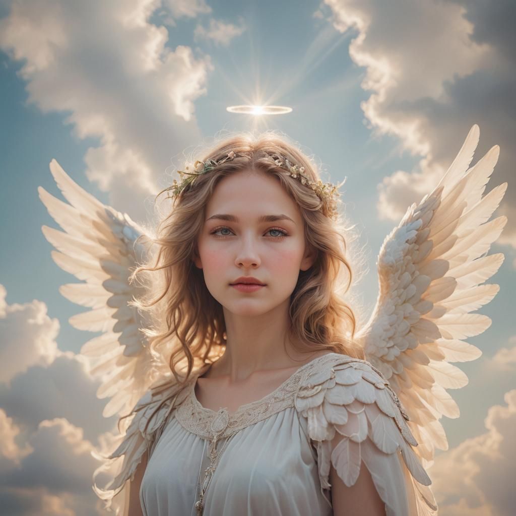 Ethereal Angel Portrait in Soft Focus