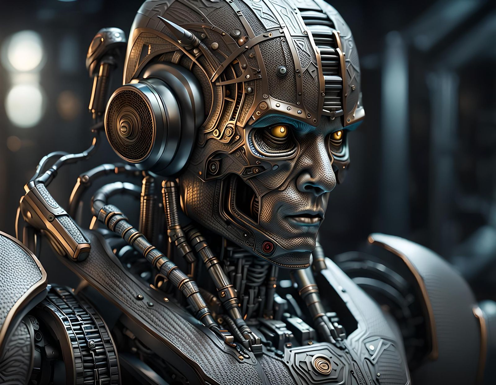 Fiberglass Android: Studio Photo in Trending Style