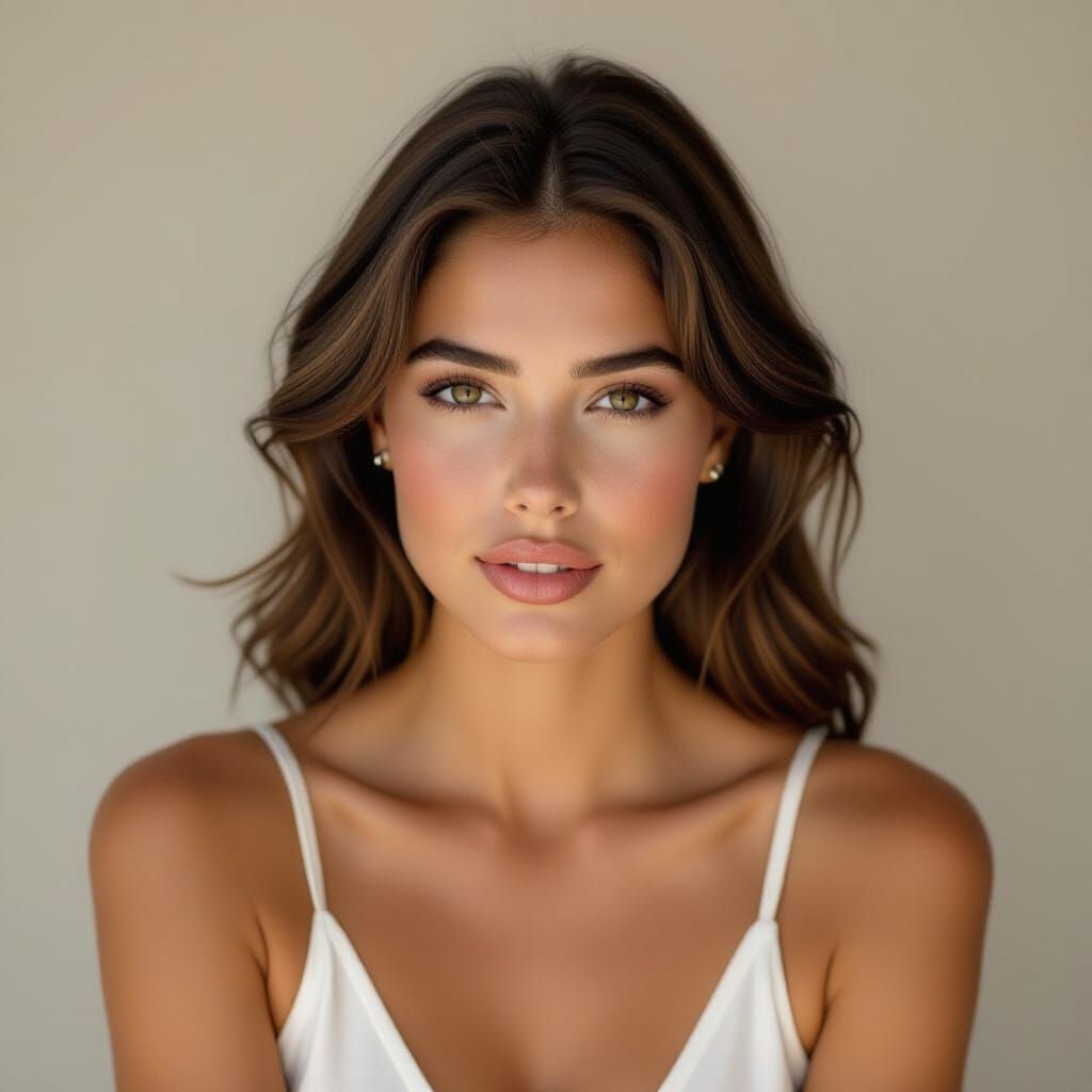 Hypnotic Beauty in Storm: Hyperrealistic Portrait