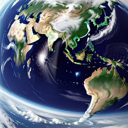 Earth from Space with Orbiting Satellites