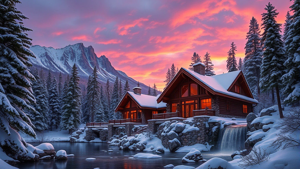 Winter Lodge in Holographic Astral Cosmic Style