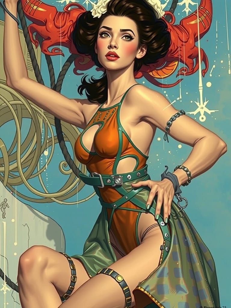 Psychedelic Superhero Portrait in Triadic Colors