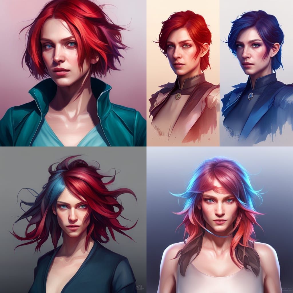 Vibrant Portrait with Dynamic Lighting and Intricate Detail