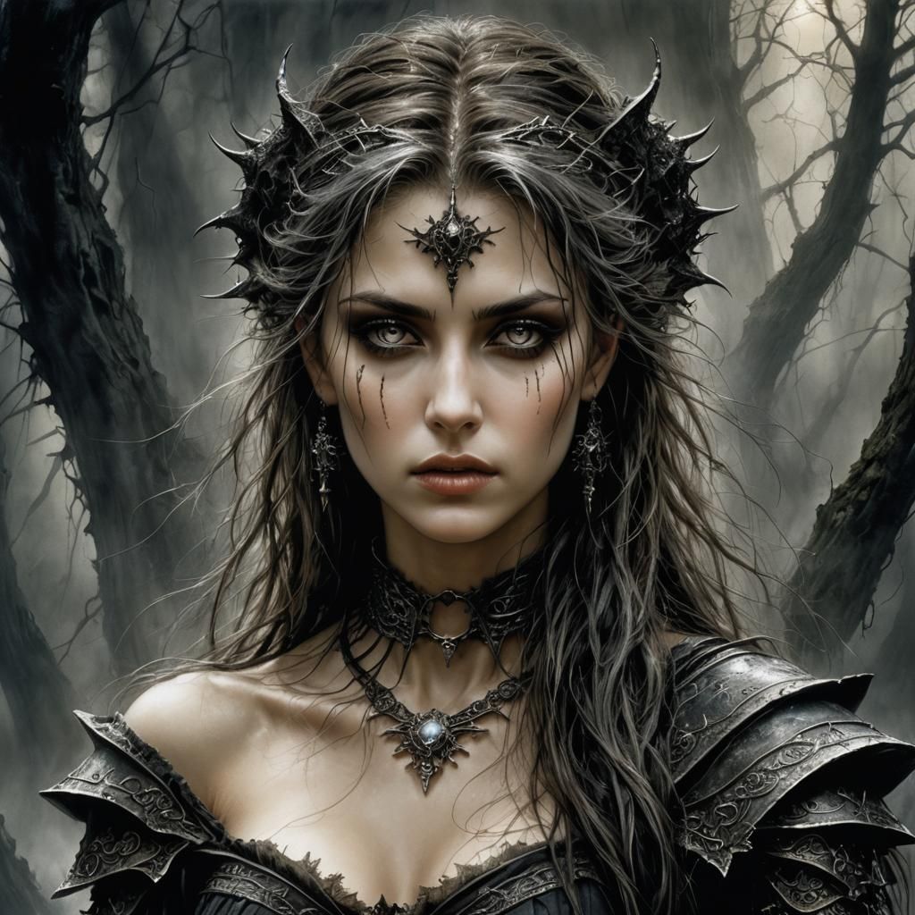 Eerie Dark Fantasy Portrait of Gorgeous Woman